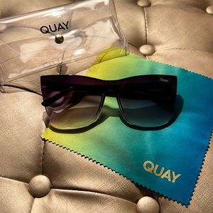 Quay Come Thru Black Fade Sunglasses